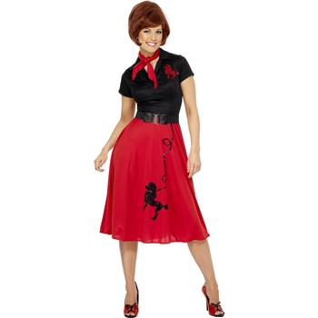 Red 50s Girl Medium ADULT HIRE